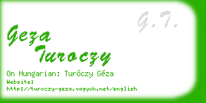 geza turoczy business card